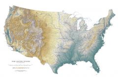 United States - Fine Art Print Map